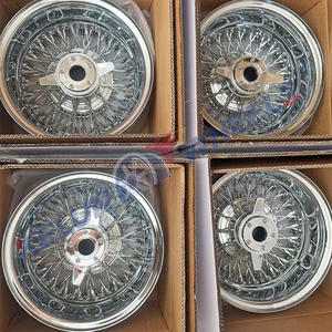 <span class=keywords><strong>Jantes</strong></span> de voiture classiques en chrome brillant, luxe rétro, à rayons, 5 trous, 13 pouces, <span class=keywords><strong>jantes</strong></span> à rayons 13x7, roues à rayons - Product Image 4