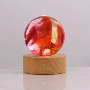 Boules de cristal transparentes à l'eau à bas prix 3d art boule de cristal veilleuses boule de cristal en verre blanc led lampe de lune pour lit - Product Image 6