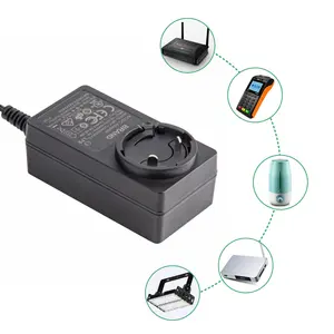 Adaptador de enchufe de CA y CC de AU, EE. UU., Reino Unido, UE, 48W, 65W, fuente de alimentación, 24V, 2a, 26V, 2500ma, adaptador de enchufe intercambiable