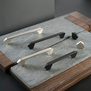 Geometric <strong>Diamond</strong> Zinc Alloy <strong>Cabinet</strong> Pull <strong>Knobs</strong> Angular Multi Finishes Modern Furniture Hardware for Kitchen Wardrobe Cupboard - Product Image 1