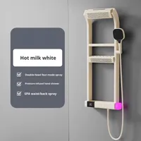 Hôtel en vente chaude salle de bain moderne mural mitigeur en céramique thermostatique doux colonne de douche ensemble laiton inoxydable appartement