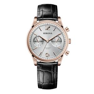 Montres de sport personnalisées avec bracelet en cuir de luxe, acier inoxydable, chronographe Seagull VK64 ST1901, mouvement pour homme - Product Image 3