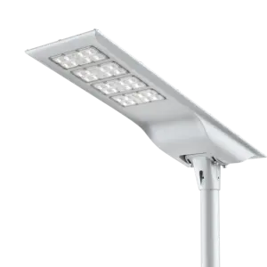 Luz solar led todo en uno de 80W, lámpara solar para exteriores con sensor de movimiento, luz solar led resistente al agua alimentada por luz solar para jardín