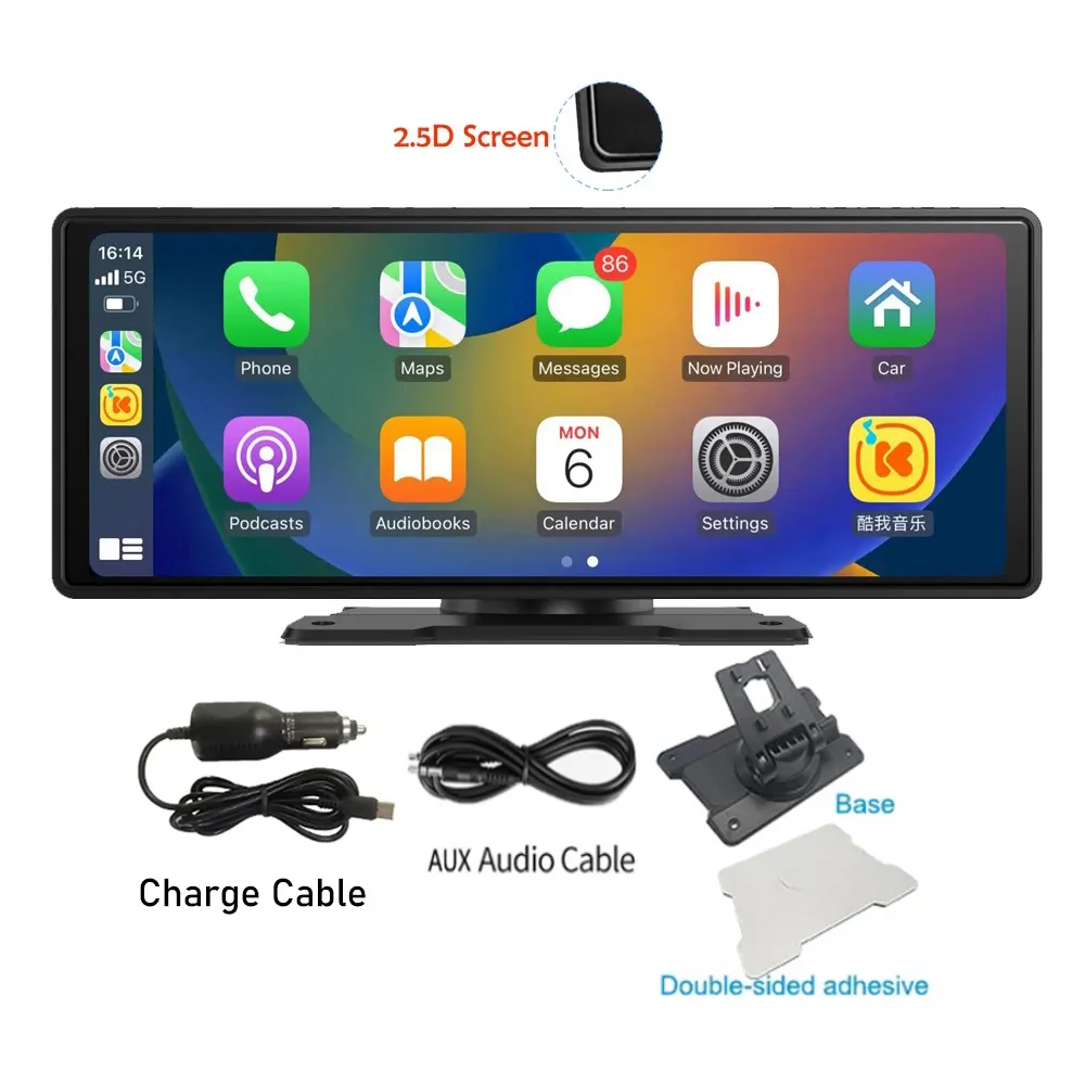 Wireless Portable Apple Carplay Car Stereo 10.26 Inch Car Play Screen & Stereo Compatible with Android Auto and CarPlay