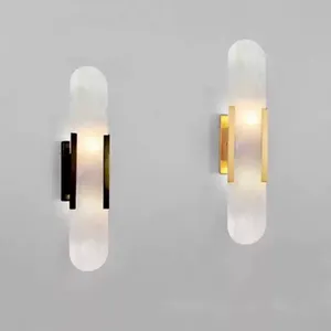 Hullxine Luxury Modern Interior Vertical High-End Iron Marble LED Dimmable Wall <strong>Sconce</strong> <strong>Light</strong> for Home Office Hotel Villa - Product Image 2