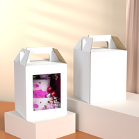 Boîtes à gâteaux à deux niveaux 12x12x12 pour emballage de gâteaux à étages, petites boîtes à gâteaux 2 étages, boîte à gâteaux en papier de Noël