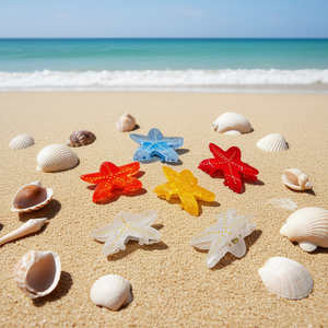 Pince à cheveux en forme d'étoile de mer 7 cm, colorée, pour femmes et filles - Product Image 2