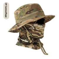 Set Topi Bucket Kamuflase Musim Panas, Syal Ajaib Multifungsi, Topi Nelayan, Topi Amy, Pelindung Matahari