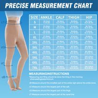 Collants de compression graduée 20-30 mmHg de haute qualité, tricotés, à taille haute, pour varices, œdèmes et DVT