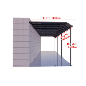 Tùy chỉnh sang trọng ngoài trời Hợp kim nhôm gazebo pergola <span class=keywords><strong>Polycarbonate</strong></span> mái hiên không thấm nước mưa chống nắng cho sân - Product Image 6