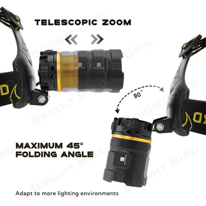 Ngân hàng điện đèn pha 700 lumen sạc zoom đèn pha không thấm nước LED <span class=keywords><strong>Head</strong></span> Torch cho săn bắn ngoài trời - Product Image 5