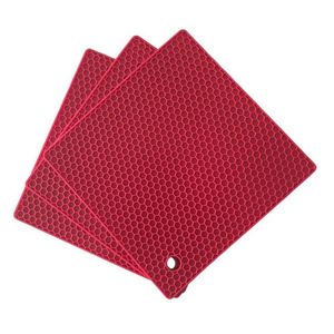 USSE Silicone <b>Trivets</b> Honeycomb Heat Insulation Mats Hot Pot Holders Drying Mat Heat Resistant to 440 Degree F - Product Image 2