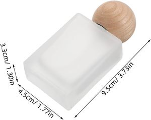 Populares Frascos de Perfume de Vidrio Esmerilado de 30ml y 50ml con Cuello de Compresión, Boquilla Plateada/Negra para Tapas de Bola, para Serigrafía, Pulverizador de Vidrio Vacío - Product Image 2