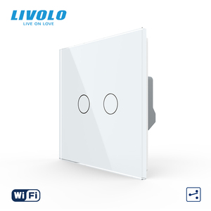 Livolo Interruttore Touch WiFi a 2 Vie, 2 Gang, Standard UK 86mm, 220V 10A, Controllo Remoto e Comando Vocale per Casa Intelligente - Product Image 1