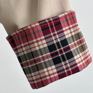Manteau <span class=keywords><strong>court</strong></span> en <span class=keywords><strong>trench</strong></span>-coat <span class=keywords><strong>beige</strong></span> à carreaux pour femmes, manteau <span class=keywords><strong>trench</strong></span>-coat vintage personnalisé pour femmes - Product Image 4