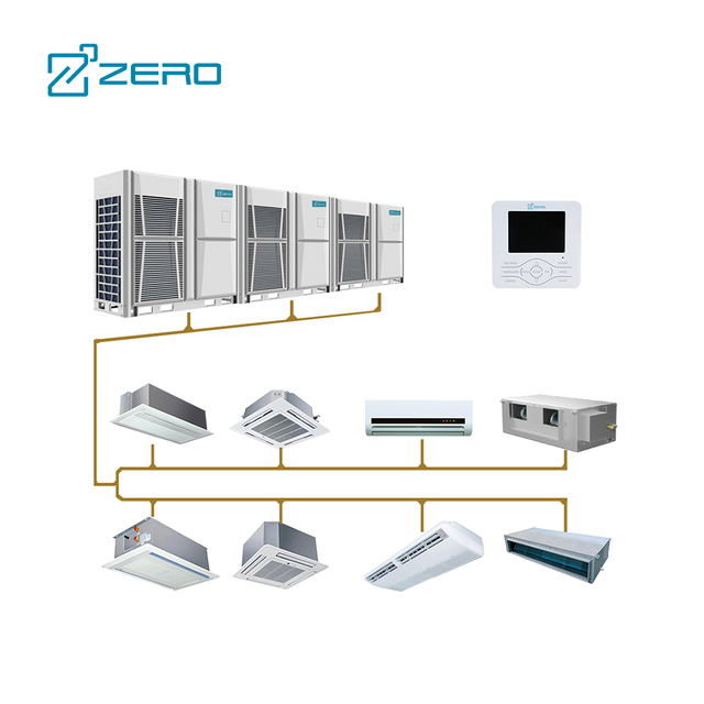 ZERO Ceiling Mini Vrv Vrf Ac Units Conditioning Central Hvac System Ducted Split Vrf Air Conditioner Brand Commercial Indoor DC