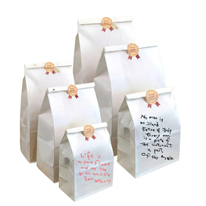 Sacs en papier blancs anti-graisse pour pain, biscuits, beignets, croissants, rouleaux de crêpes, appréciés des clients des restaurants - Product Image 3