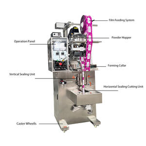 Máquina de Envasado de Película Plástica Multifuncional con Certificación CE, con Motor para Llenar y Sellar Bolsas de Café, Té y Polvo de Curry - Product Image 3