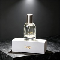 Flacon de parfum vide en verre transparent de luxe de 30 ml, 50 ml, 75 ml, 100 ml, petit flacon cylindrique avec bouchon en bois