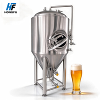 Fermenteur conique à double enveloppe de 500 L (5 BBL) en acier inoxydable pour brasserie et pub