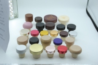 Bouchon en liège synthétique en polymère personnalisé en forme de T en bois et en plastique pour bouteille de vin, de champagne ou de liqueur