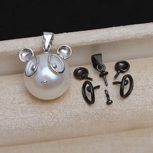 Colgante de Plata S925 con Perla Barroca y Panda, Accesorios Versátiles para DIY, Perla Alienígena, Soporte Hueco, Componentes para Joyería-4371 - Product Image 4