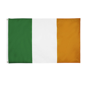 Listo para nave MOQ10PCS 3X5FT ojales fijo poliéster Irlanda bandera - Product Image 1