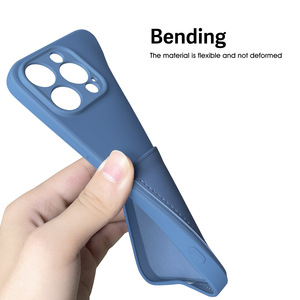 Per <span class=keywords><strong>iPhone</strong></span> 15 <span class=keywords><strong>Pro</strong></span> Max custodia con porta carte in Silicone morbido liquido di credito custodia antiurto per <span class=keywords><strong>iPhone</strong></span> 15 <span class=keywords><strong>Pro</strong></span> Max custodia a <span class=keywords><strong>portafoglio</strong></span> - Product Image 4