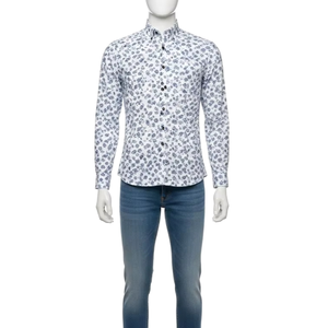 Anti-Wrinkle Breathable Anti-Shrink Anti-Pilling Discharge Printed 100% Cotton Poplin Japan Style Quick Dry Spring <b>Men's</b> <b>Dress</b> - Product Image 1
