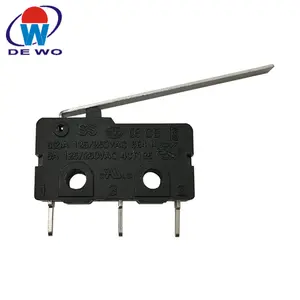 Hot sale micro switch spdt function black color with metal lever 1A-5A 250V limit switch for industrial equipment