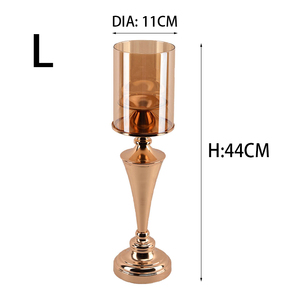 Metal caliente de oro sostenedor de vela decoración <span class=keywords><strong>Bar</strong></span> Hotel mesa de comedor, café decoración romántica sostenedor de vela - Product Image 5