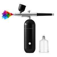 Machine à compresseur d'airbrush automatique sans fil USB avec écran LCD intelligent pour nail art, peinture de gâteaux, tatouage permanent, maquillage, pistolets de pulvérisation à airbrush