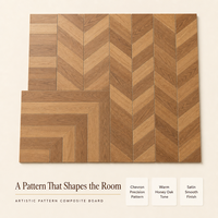 Parquet en bois d'ingénierie à chevrons, résistant à l'abrasion, Noyer noir, style rétro nordique européen, pour la maison et les magasins de vêtements