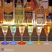 Vente en gros de gobelets à champagne bleus, blancs et verts de 5,5 oz pour les fêtes de mariage, gobelets antidérapants