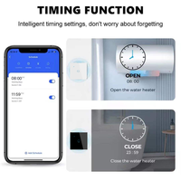 Interrupteur mural intelligent Tuya WiFi 40A pour chauffe-eau haute puissance, en verre tactile, pour chaudière, produits domotiques