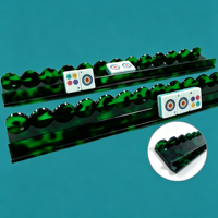 Support de Mahjong en Acrylique de Luxe Moderne avec Bord Ondulé, Porte-Plaques Vert Écaille de Tortue, Vente en Gros, Fournisseur Direct d'Usine, Commande en Gros