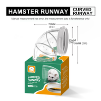 Nouveaux accessoires de cage en cristal de hamster Tunnel de tube de piste de hamster en plastique transparent