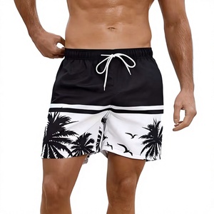 Shorts de sport en maille sublimée personnalisés, imprimé plage tropicale, légers, de haute qualité, décontractés, avec cordon de serrage, streetwear - Product Image 1
