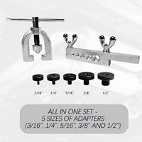Kit d'outils de soudure à double et simple emboutissage pour tubes en laiton, 9 pièces