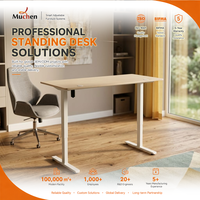 Base de table de bureau électrique réglable en hauteur à moteur unique en métal pour poste de travail assis-debout