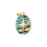 Collier pendentif en forme d'étoile de papillon en nacre, accessoires de mode plaqués or 14 carats, Yuanlong Europe et Amérique, commerce transfrontalier