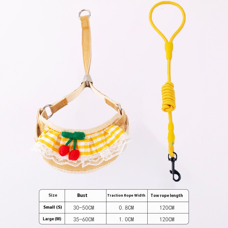 1Harnais+1 laisse Jaune