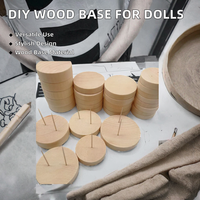 Support de base en bois de petite taille DIY vente en gros Accessoires de décoration intérieure pour poupée au crochet prix bon marché