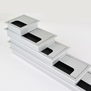 Cubierta de agujero de escritorio multiusos de aluminio cuadrado incrustada para escritorio de oficina, hogar, ordenador, para Taller, cubierta de cableado de cocina - Product Image 4