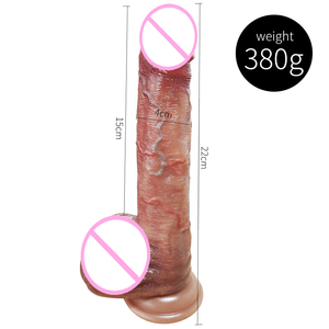 Lu adulto morbido femminile masturbatore vibrazione riscaldamento del pene Dildo fatto di Gel di Silicone liquido eccitando giocattoli sessuali - Product Image 6