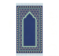 Tapis de prière musulman en polyester rembourré en gros, tapis de prière islamique portable et pliable pour la prière quotidienne