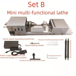 Máy tiện gỗ mini công nghiệp tự làm, máy làm hạt tròn, máy đánh bóng và cắt hạt điện 220V - Product Image 3