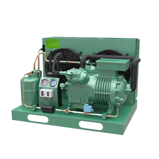 For S4N-8.2Y 8HP Two-Stage Condensing Unit Motor Gear Remote Control PLC Controlled Energy Saving -30C -50C Industrial