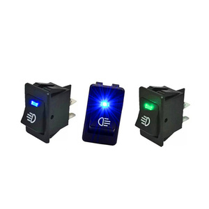 สวิตช์ไฟตัดหมอกแบบกดสำหรับรถยนต์ 12V สีดำ ยี่ห้อ ADT พร้อมชุดสายเชื่อมต่อ - Product Image 5