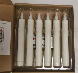 6 cái gói 2.2*25cm nhấp nháy Flameless ánh sáng <span class=keywords><strong>LED</strong></span> nến với điều khiển từ xa Battery Powered trang trí nội thất - Product Image 2